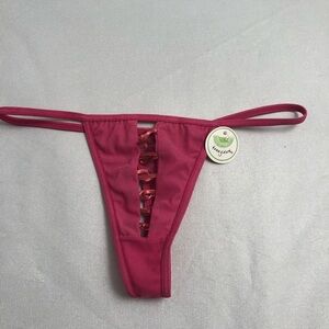 Honeydew pink corset front thong panty